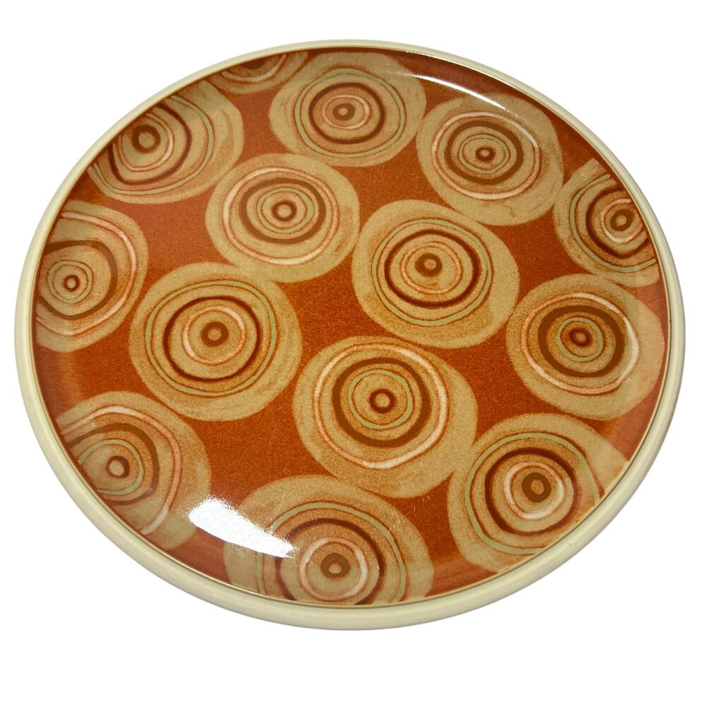 Denby Langley Fire Chili Round Platter England Large Chop Plate Swirl Design 13"